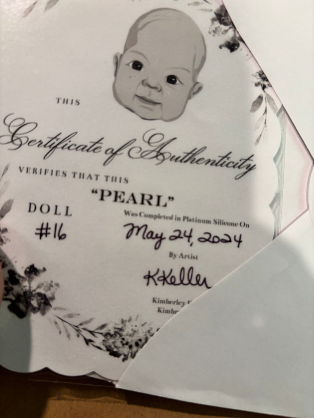 Pearl a Kimbry Doll authentic silicone